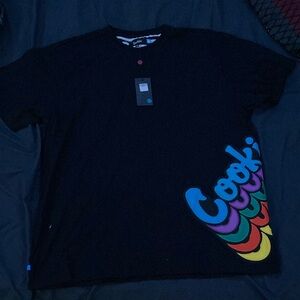Cookies Black Graphic Tee with Colorful Design